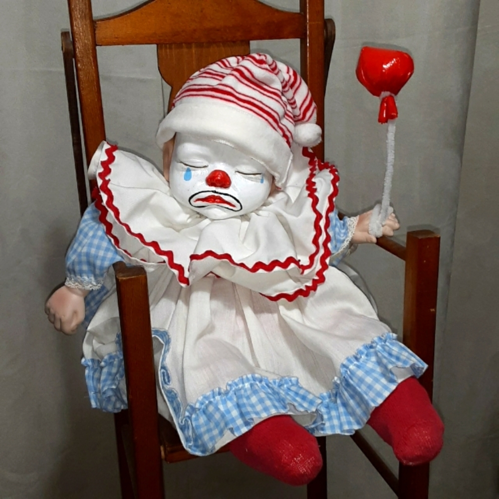 Porcelain Hand painted one of a kind clown.